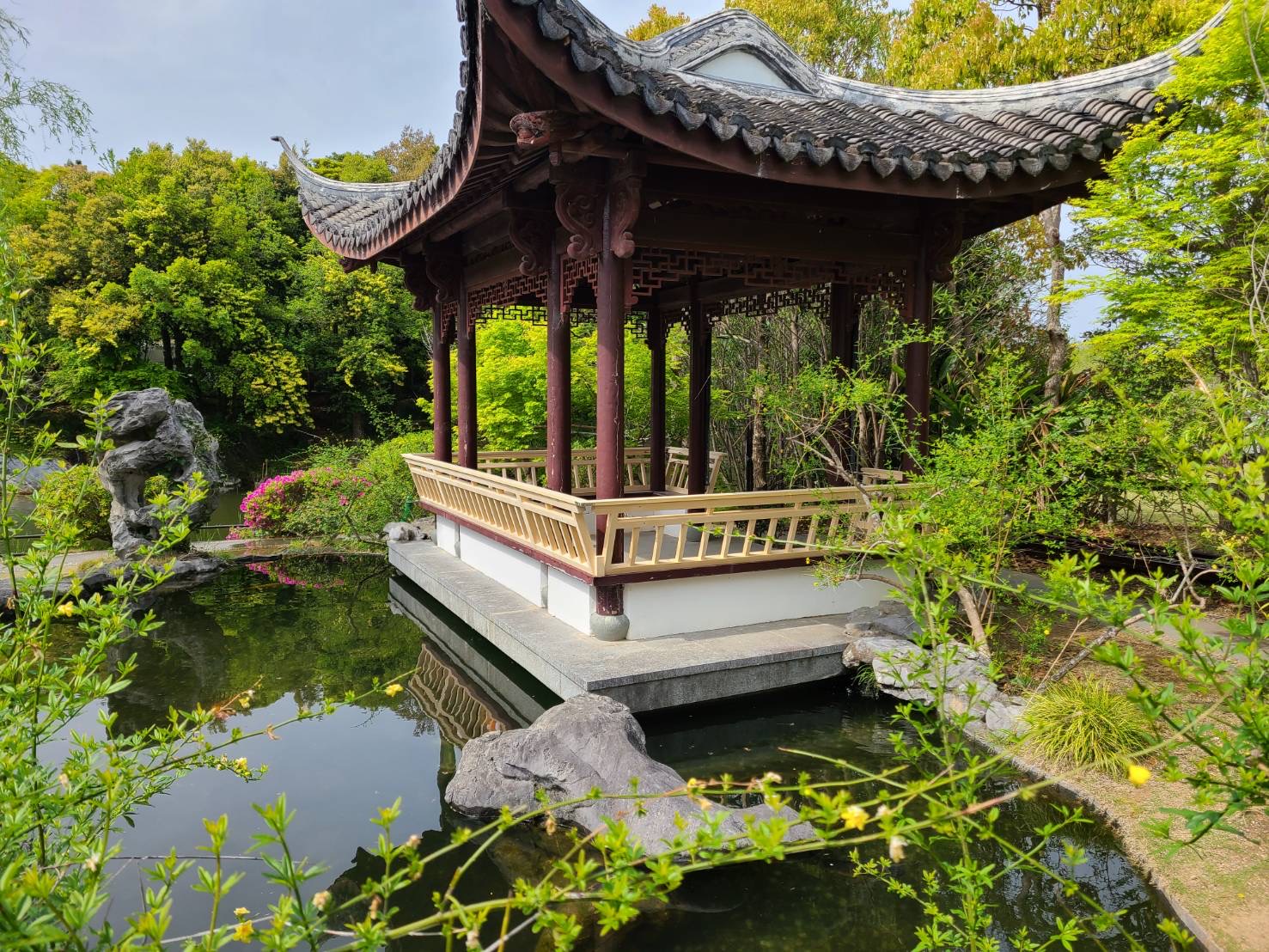 浜名湖ガーデンパーク　中国庭園ベンチ
